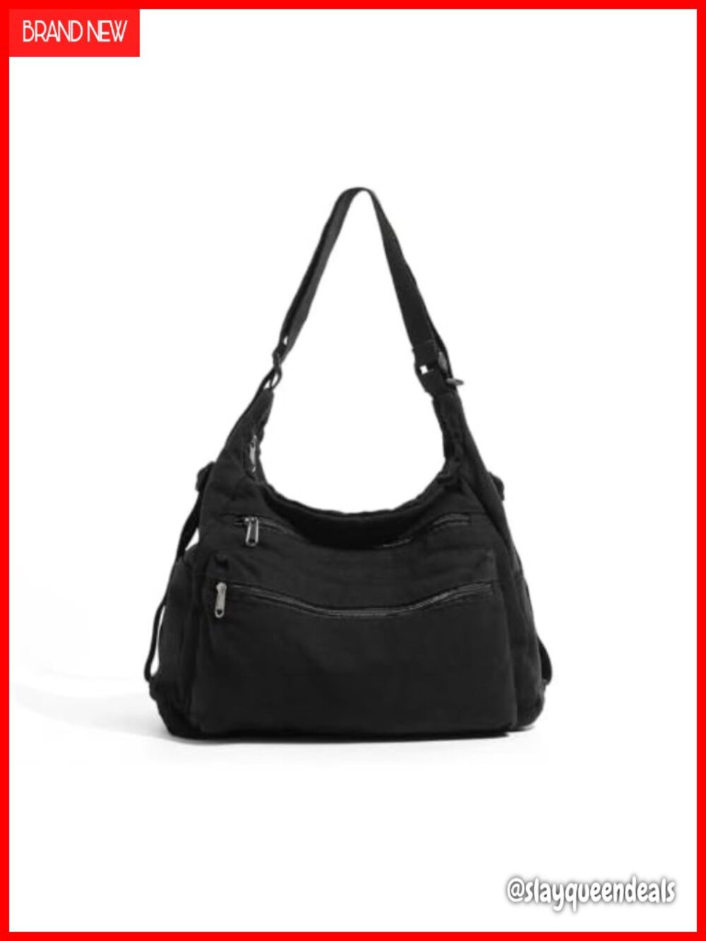 Large Canvas Messenger Bag Multi Pocket Crossbody Hobo Tote Travel
